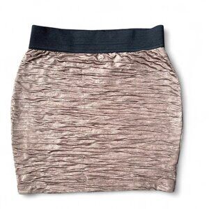Small Mini skirt Gold metallic Charlotte Russe skirt
